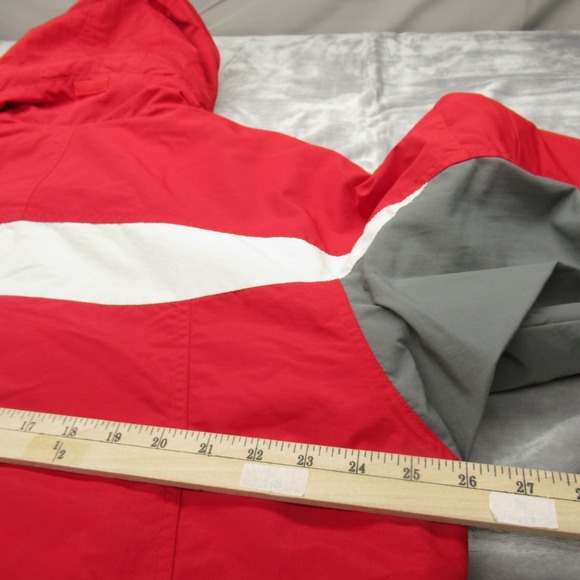 Columbia Jacket Mens Large Red Insulated Hooded Pockets Waterproof Full Zip - Picture 13 of 14